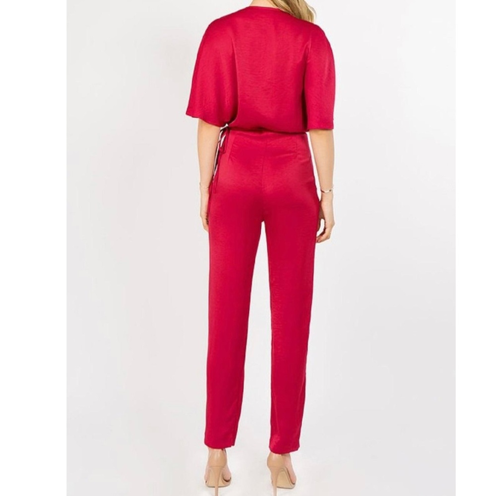 🛑SOLD🛑 Strut & Bolt Satin Wrap Jumpsuit - Picture 2 of 11